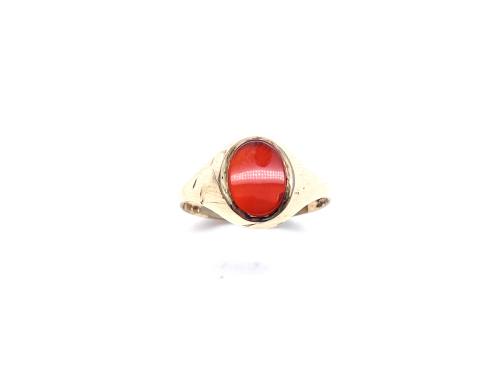 9ct Yellow Gold Carnelian Signet Ring