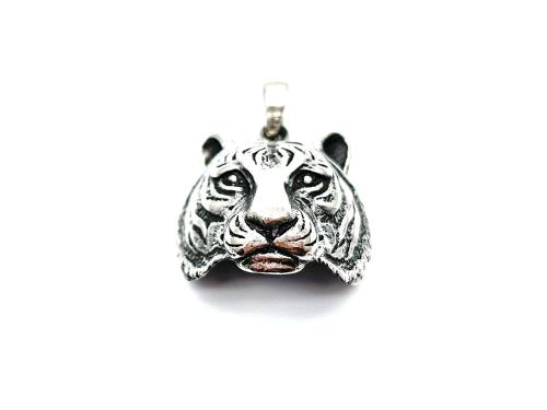 Silver Tiger Head Pendant