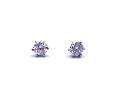 18ct Diamond Stud Earrings 0.96ct