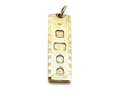 9ct Yellow Gold Ingot Pendant