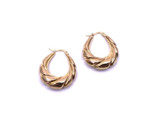 9ct Yellow Gold Chunky Hoop Earrings