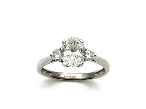 18ct White Gold Diamond 3 Stone Ring 1.61ct