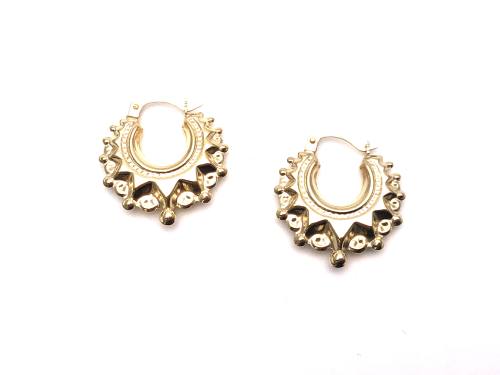 9ct Yellow Gold Creole Earrings 18mm