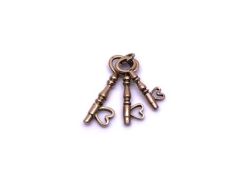 9ct Yellow Gold Keys Charm