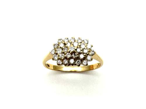 18ct Yellow Gold Diamond Cluster Ring