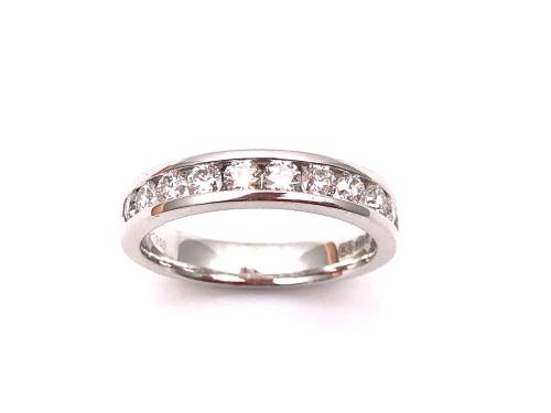 Platinum Channel Set Diamond Eternity Ring 0.75ct