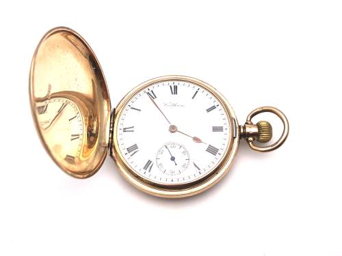 9ct Full Hunter Waltham Pocket Watch 1917