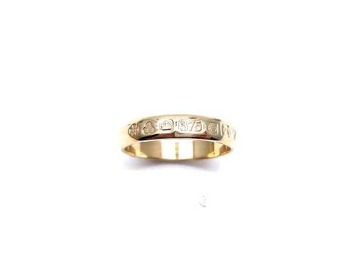 9ct Yellow Gold Plain Wedding Ring