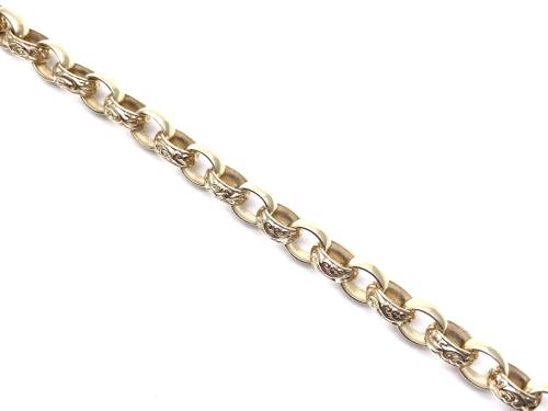 9ct Yellow Gold Oval Belcher Bracelet