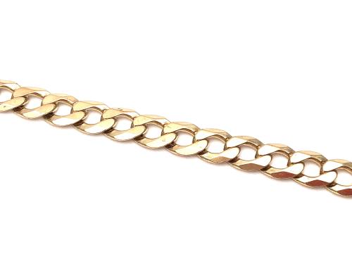 9ct Yellow Gold Flat Curb Bracelet