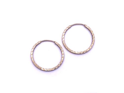 9ct Yellow Gold Sleeper Hoop Earrings