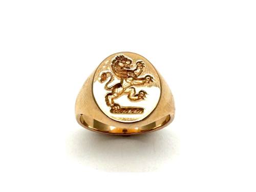 18ct Yellow Gold Seal Signet Ring