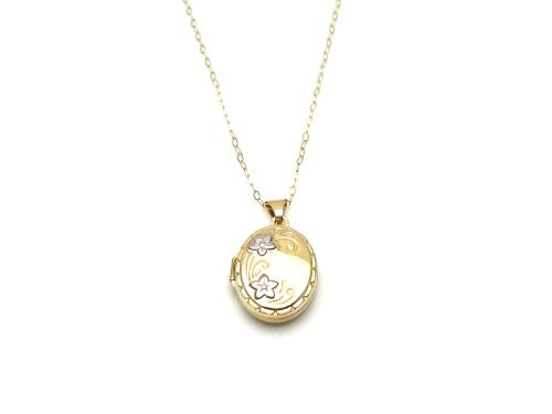 9ct Locket Pendant & Chain