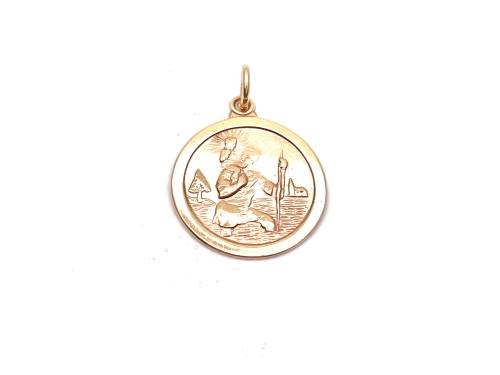 9ct Yellow Gold St.Christopher Pendant