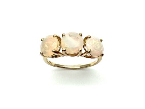 9ct Yellow Gold Opal 3 Stone Ring