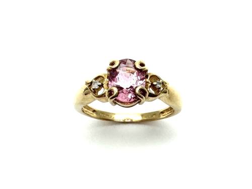 9ct Yellow Gold Sapphire & Diamond Ring