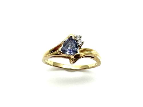 9ct Tanzanite & Diamond Ring