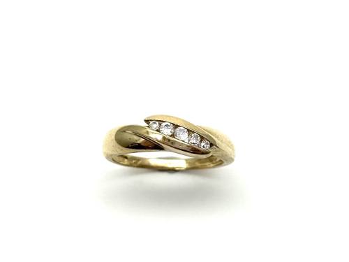 9ct Yellow Gold CZ Fancy 5 Stone Ring