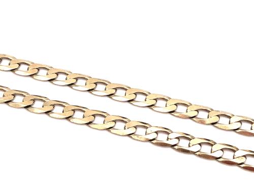 9ct Yellow Gold Flat Curb Chain 24 inch