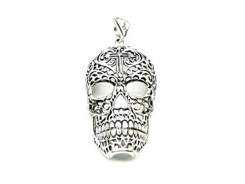 Silver Filigree Skull Pendant