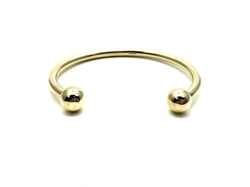 9ct Yellow Gold Solid Torque Bangle