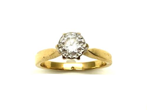 18ct Diamond Solitaire Ring 0.34ct