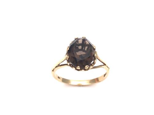 9ct Yellow Gold Smokey Quartz Ring