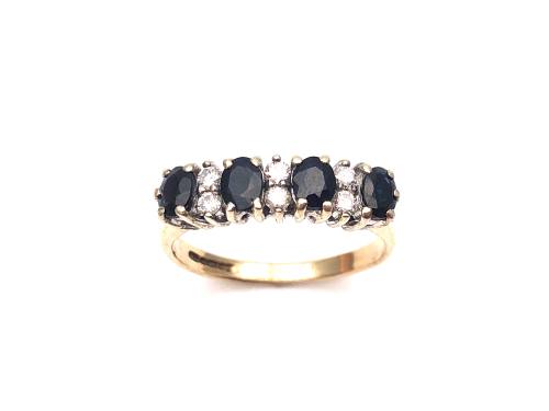 9ct Sapphire & Diamond Eternity Ring