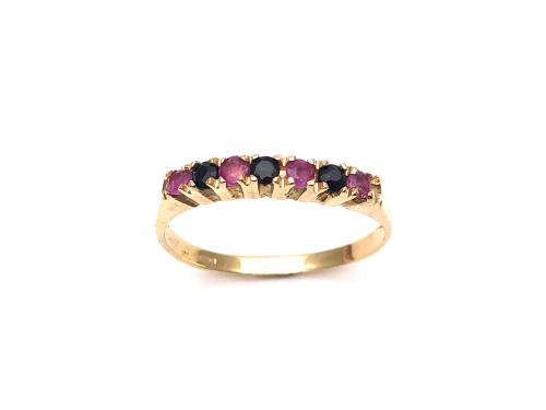 14ct Ruby & Sapphire Eternity Ring