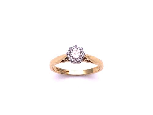 18ct & Platinum Diamond Solitaire Ring