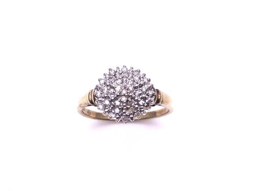 9ct Diamond Cluster Ring 0.33ct