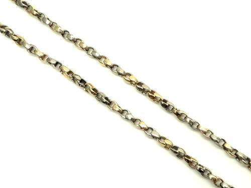 9ct 2 Colour Gold Fancy Chain