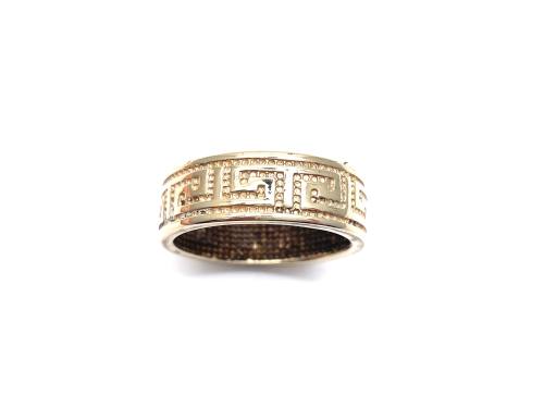 9ct Yellow Gold Patterned Wedding Ring