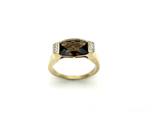 9ct Yellow Gold Smokey Quartz Ring