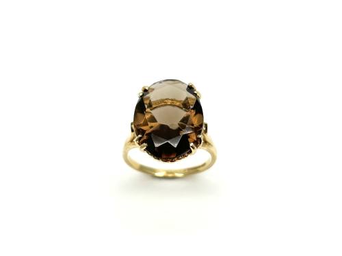 9ct Yellow Gold Smokey Quartz Ring