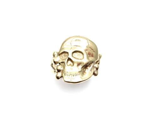 9ct Yellow Gold Skull & Crossbones Ring