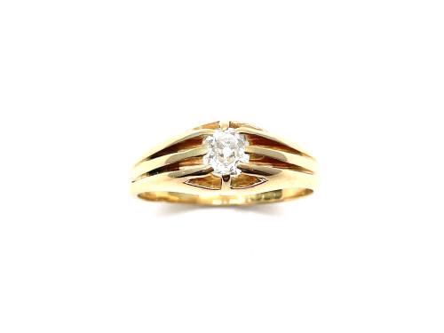 18ct Yellow Gold Diamond Solitaire Ring