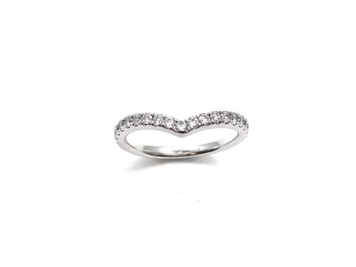 Platinum Diamond Wishbone Ring 0.45ct