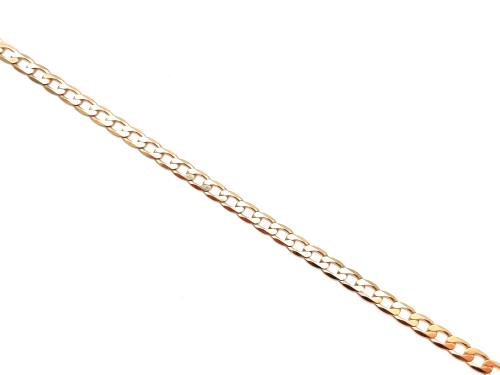 9ct Yellow Gold Flat Curb Link Bracelet