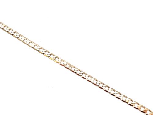 9ct Yellow Gold Flat Curb Link Bracelet