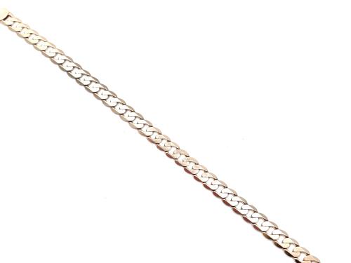 9ct Yellow Gold Flat Curb Link Bracelet