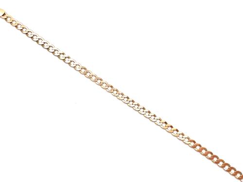 9ct Yellow Gold Flat Curb Link Bracelet