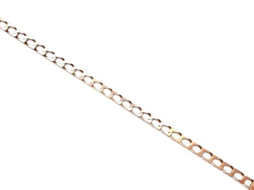 9ct Yellow Gold Flat Curb Link Bracelet