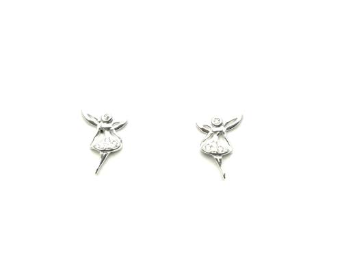 Silver CZ Fairy Earrings 11x8mm