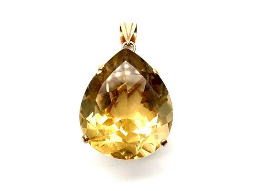 14ct Yellow Gold Citrine Pendant