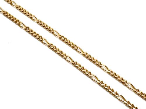 9ct Yellow Gold Figaro Chain 22 inches