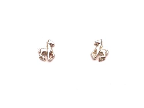 Silver Horse Stud Earrings