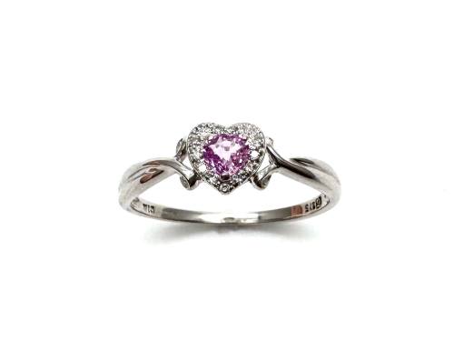 9ct Gold Pink Sapphire & Diamond Ring