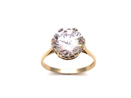 9ct Yellow Gold C.Z Solitaire