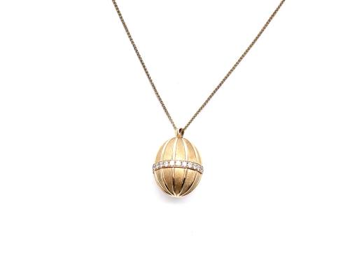 9ct Diamond Sphere Pendant & Chain